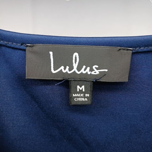 Lulus Blue Sleeveless Womans Medium Midi with Side Zipper, Scoop Neck, Flair.... - Picture 5 of 11